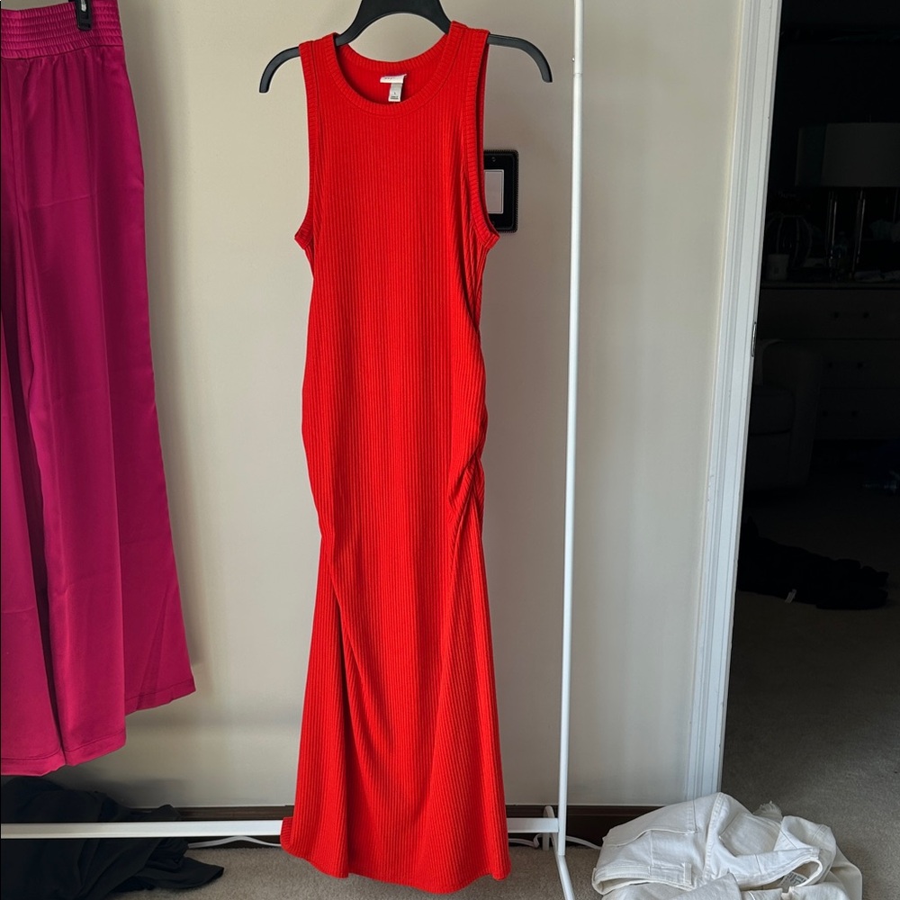 A New Day Vibrant Red Sleeveless Maxi Dress